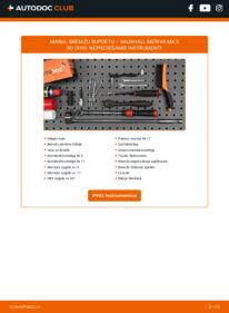 Kā veikt nomaiņu: 1.4 VAUXHALL MERIVA Mk II (B) Bremžu suports