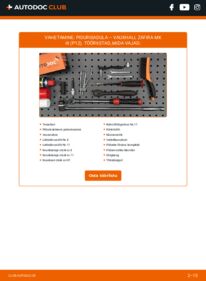 Kuidas välja vahetamist läbi viia: Zafira C P12 1.4 (75) Pidurisadul