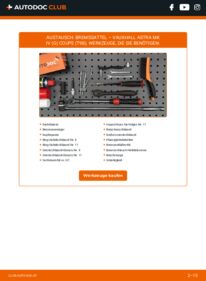 Wie der Austausch bewerkstelligt wird: Bremssattel 2.2 16V VAUXHALL ASTRA Mk IV (G) Coupe (F67)