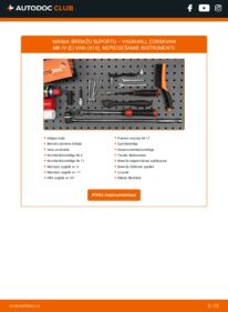 Kā veikt nomaiņu: 1.2 VAUXHALL CORSAVAN Mk IV (E) Bremžu suports