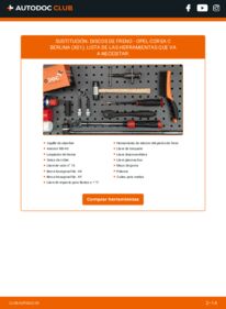 Cómo cambiar Discos de Freno OPEL Corsa C Limousine (X01)