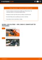 Corsa C Sedan (X01) 1.6 Stikla tīrītāja slotiņa: kā nomainīt? Pakāpeniskas rokasgrāmatas