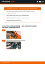 DIY-manual for utskifting av Vindusviskere i OPEL ADAM 2023