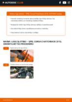 Bremžu suports: profesionāla rokasgrāmata tā nomaiņai tavam Opel Corsa E x15 1.4 LPG (08, 68)
