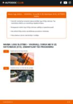 Rokasgrāmata PDF par Corsa Mk IV (E) Hatchback (X15) 1.4 LPG remonts un apkopi