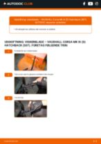 Hvordan skifter man og justere Vinduesvisker VAUXHALL CORSA: pdf manual