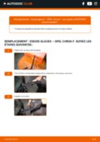 Changement Essuie-glace avant OPEL Corsa F : guide pdf