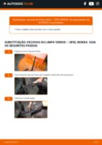 Manual DIY sobre como substituir o Escovas do Limpa Vidros no OPEL MOKKA