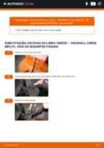 Manual profissional de alto nível sobre a substituição de Escovas de para brisa no CORSA