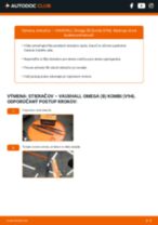 Podrobný PDF tutorial k výmene VAUXHALL OMEGA (B) Estate Stieracia liżta