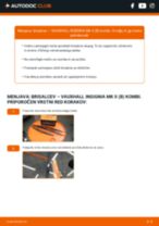 Menjava spredaj in zadaj Metlica brisalnika stekel VAUXHALL INSIGNIA Mk II (B) Estate: vodič pdf