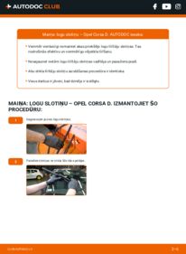 Kā veikt nomaiņu: 1.3 CDTI (L08, L68) Opel Corsa D Stikla tīrītāja slotiņa