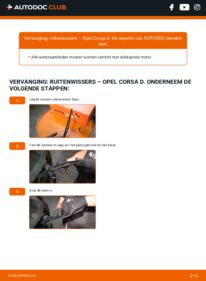Vervanging uitvoeren: Ruitenwissers 1.3 CDTI (L08, L68) Opel Corsa D