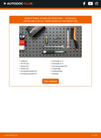 Hvordan man udfører udskiftning af: Stabstag på 1.4 (75) Zafira C P12