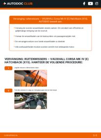 Vervanging uitvoeren: Ruitenwissers 1.4 Corsa E X15