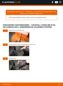 Vervanging uitvoeren: Ruitenwissers 1.2 i 16V (L08) Corsa D