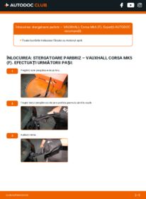Cum să efectuați înlocuirea: Lamela stergator VAUXHALL Corsa Mk5 (F) CORSA-e
