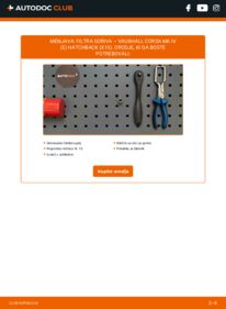 Kako izvesti menjavo: Filter goriva Corsa Mk4 (E) Hatchback (X15) 1.4