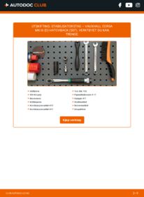 Slik bytter du Stabilisatorstag 1.2 i 16V (L08) Corsa D