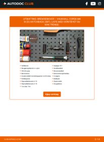 Slik bytter du Bremseskiver 1.2 i 16V (L08) Corsa D