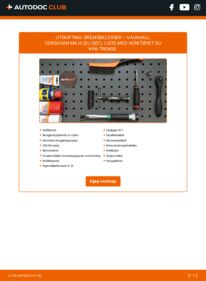 Slik bytter du Bremseklosser 1.3 CDTI VAUXHALL CORSAVAN Mk III (D)