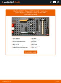Comment effectuer un remplacement de Roulement de roue 1.2 i 16V (L08) Corsa D