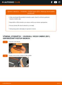 Ako vykonať výmenu: Stieracia liżta na VX220 Cabrio (E01) 2.2 i