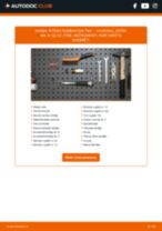 Tiešsaistes rokasgrāmata, kā mainīties Salona filtrs uz VAUXHALL Midi Kastenwagen (MID)