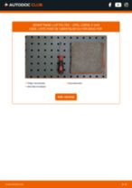 Hvordan skifter man Luftfilter OPEL CORSA A Box - manual online