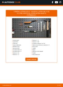 Jak provést výměnu: Lozisko kola Astra Mk4 (G) CC (T98) 1.6 16V (F08, F48)