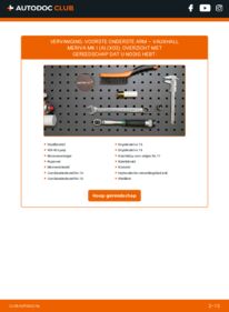 Vervanging uitvoeren: Draagarm 1.3 CDTI VAUXHALL MERIVA Mk I (A)