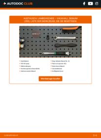 Wie der Austausch bewerkstelligt wird: Lambdasonde 1.9 CDTI 16V VAUXHALL SIGNUM