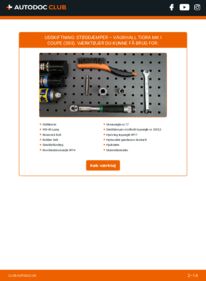 Hvordan man udfører udskiftning af: Støddæmper på 1.4 16V VAUXHALL TIGRA Mk I (F07)