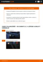 A szakmai útmutató Utastér levegő szűrő cseréhez Kia Sportage je 2.0 CRDi 4WD gépkocsiknál
