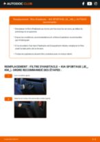 KIA Sportage I SUV Cabrio (FM) tutoriel de réparation et de maintenance