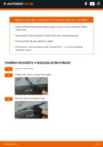 Podrobné PDF tutoriály, jak vyměnit List stěrače na autě HONDA CR-V II (RD_)
