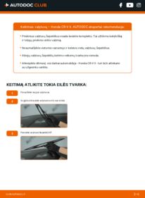 Kaip atlikti keitimą: Honda CR-V II 2.0 (RD5) Valytuvo gumelė