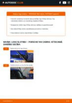 Soli-pa-solim PDF apmācība kā nomaināms PORSCHE 944 Convertible Stikla tīrītāja slotiņa