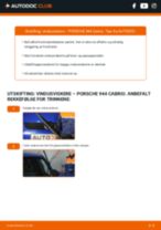 PDF med trinn for trinn-veiledning for bytte av PORSCHE 944 Convertible Vindusviskere