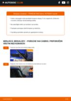 Vodič PDF po korakih za menjavo PORSCHE 944 Convertible Metlica brisalnika stekel