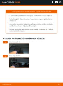 Hogyan végezze a cserét: 1.3 iDSi (GD1) Honda Jazz GD Utastér levegő szűrő