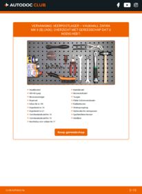 Vervanging uitvoeren: Veerpootlager 1.8 Zafira B A05