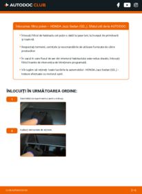 Cum să efectuați înlocuirea: Filtru habitaclu Honda Jazz 2 1.3 (GD6)