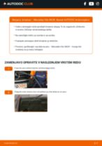 zadaj in spredaj Metlica brisalnika stekel MERCEDES-BENZ VITO Avtobus (W639) | PDF vodič za zamenjavo