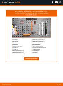 Wie der Austausch bewerkstelligt wird: Stoßdämpfer 115 CDI (639.601, 639.603, 639.605) Mercedes Vito Mixto W639