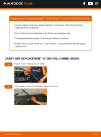 How to carry out replacement: Wiper Blades D5 AWD Volvo XC90 Mk1