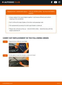 How to carry out replacement: Wiper Blades 2.0 D5 AWD Volvo XC90 II
