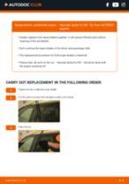 Step by step PDF-tutorial on Wiper Blades HYUNDAI SANTA FÉ II (CM) replacement