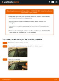 Como realizar a substituição de Escovas do Limpa Vidros 2.5 CRDI Hyundai H350 Van