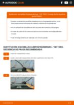 PDF manual de cambiar: Escobillas de limpiaparabrisas VW TARO delanteras y traseras